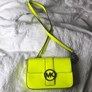 Michael Kors Neon Yellow Crossbody Bag